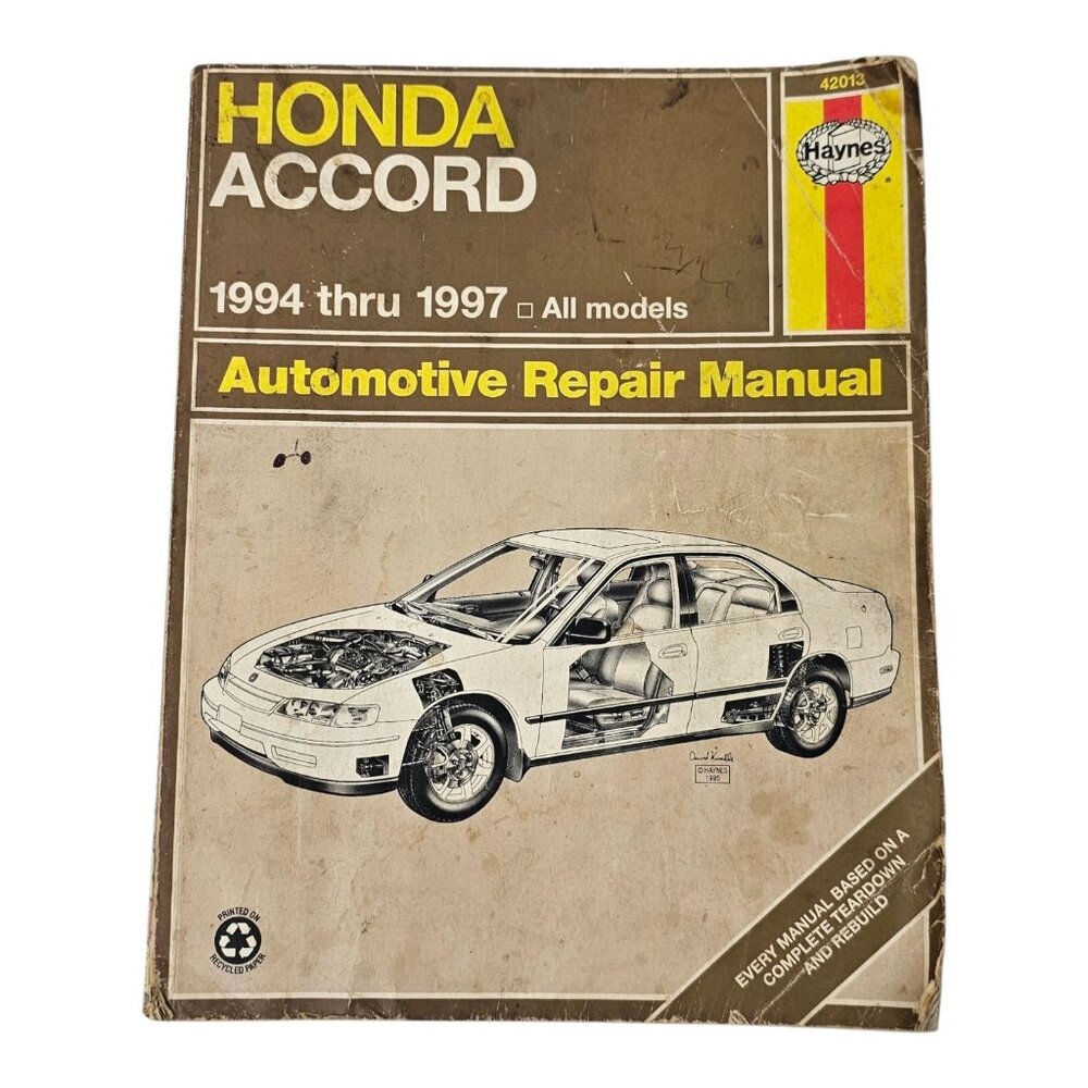 Haynes Honda Accord 1994 Thru 1997 Automotive Repair Manual 42013 Service Book